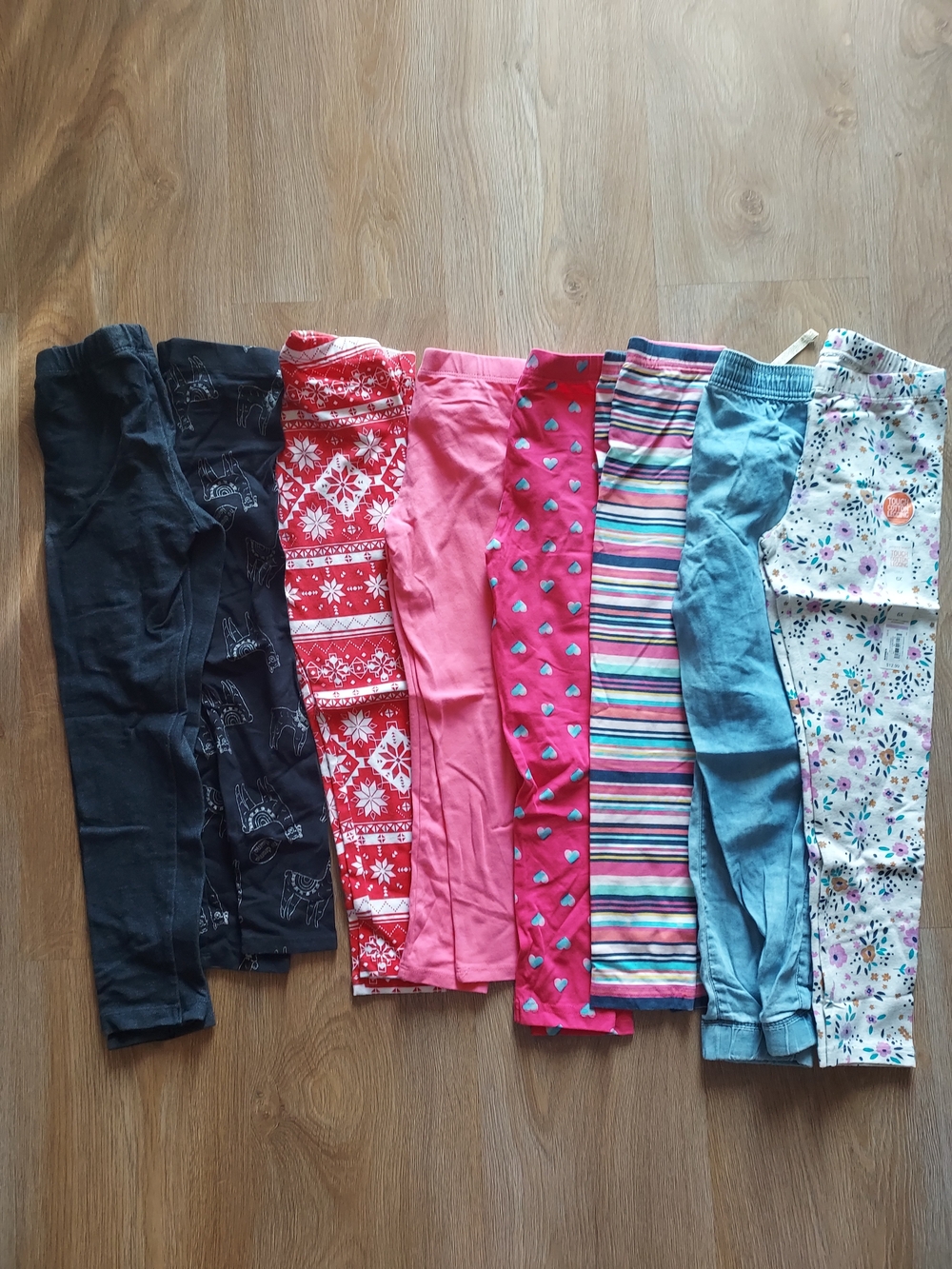 Girls Set Of 8 Leggings